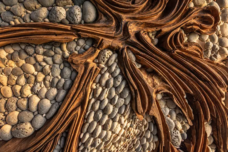 Carved wall panel, Shanti Spa